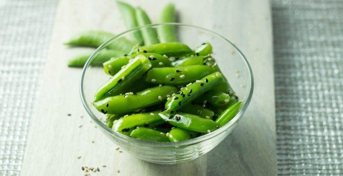 sesame snap peas