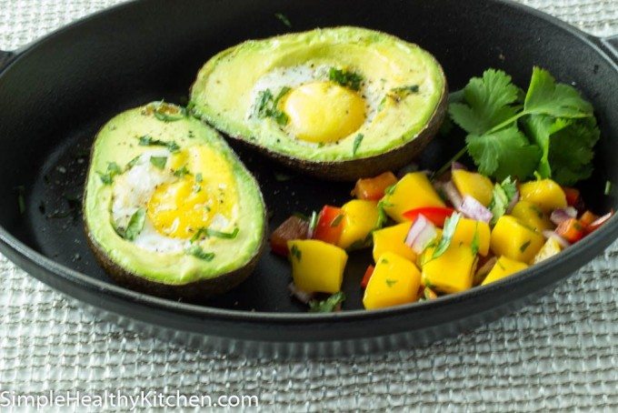 baked egg and avocado