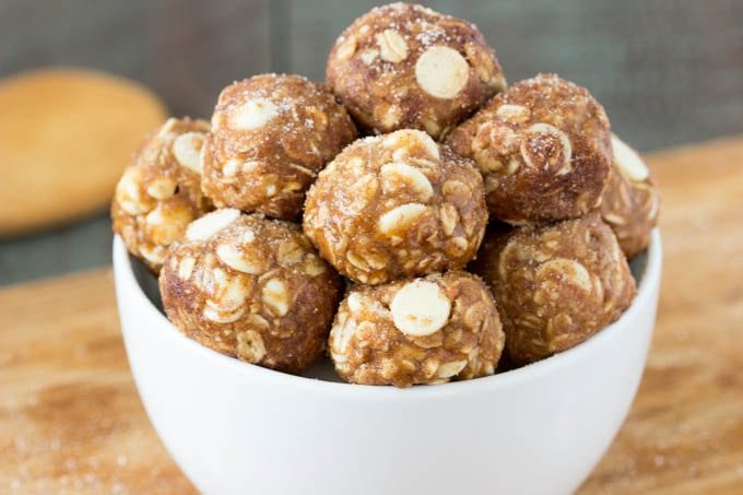 cinnamon roll energy bites featured - SimpleHealthyKitchen.com