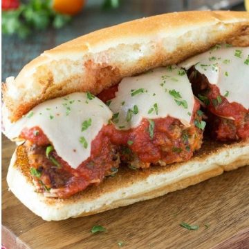Quinoa Meatball Sandwich - “Meatballs “ smothered in rich marinara and topped with melty Provolone cheese and served on a toasty bun. Sounds like something you would have to shy away from if you were trying to eat healthy, watch your calories or follow a vegetarian diet? Oh no no you don’t!