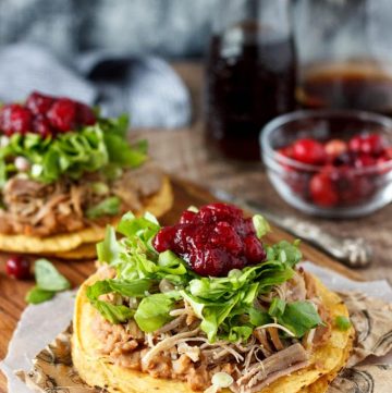 Chipotle Turkey Tostadas- perfect for your Holiday leftovers