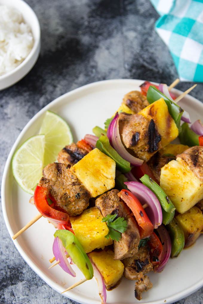 Curried Pork and Pineapple Kabobs