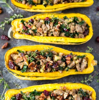 Sausage-Stuffed Delicata Squash