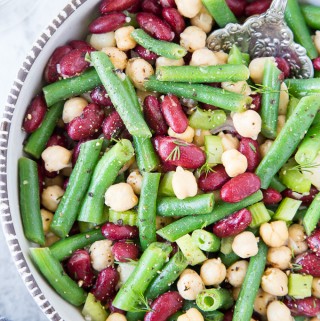 Three Bean Salad with lemon & dill}
