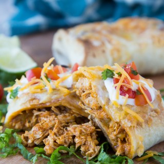 Baked Chicken Chimichangas